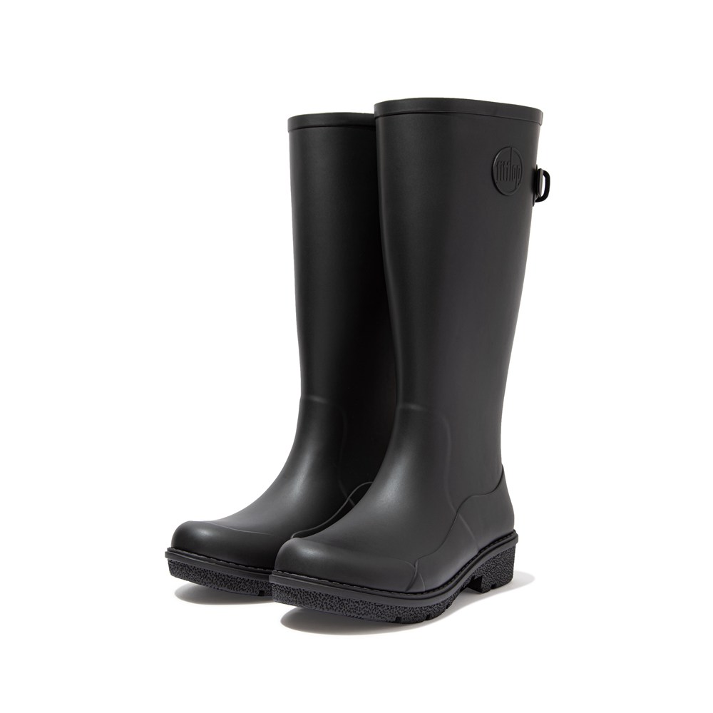 Fitflop Womens Boots Black - Wonderwelly Tall Rain - BF8571293